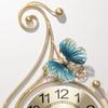 Metal Butterfly Wall Clock Home Fashion Creative Decoration Clock  Silent Sweep Seconds Quartz Watch Personality Wall Watchs