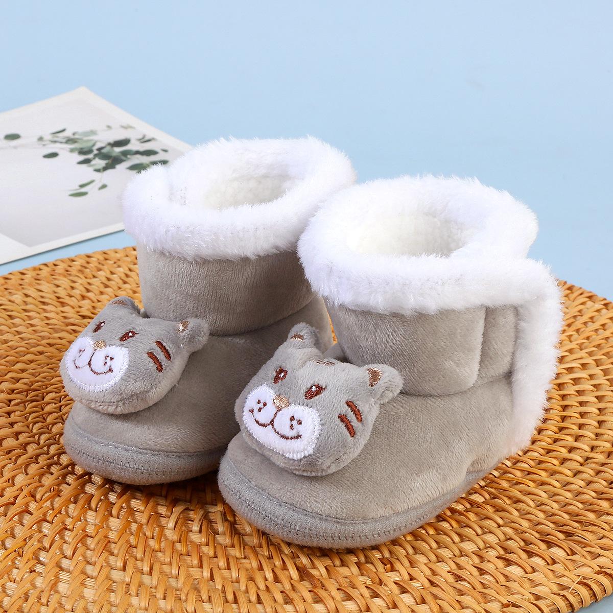 Детская обувь зимняя теплая на липучках для детей лет зимняя мягкая обувь для ходьбы — фото 14