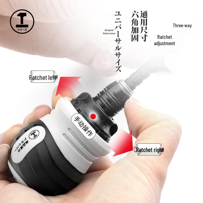 Green Forest Dual Use Multi-function Ratchet Screwdriver Set with Cross Slotted and Short Carrot Head.