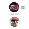 56mm 60mm GR Sport Emblem Car Wheel Center Hub Cap Stickers Decoration For Toyota Hilux Crown CHR Yaris Camry Prius Rav4 Avalon