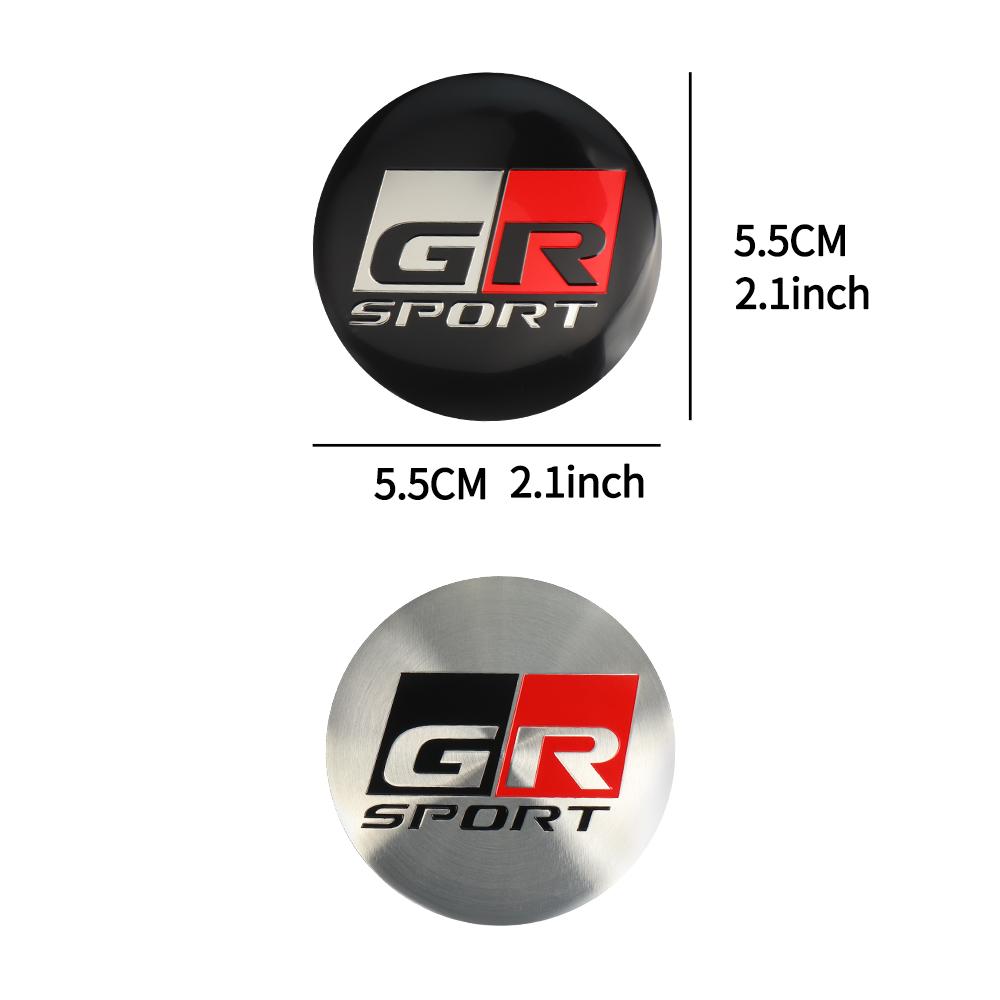 56mm 60mm GR Sport Emblem Car Wheel Center Hub Cap Stickers Decoration For Toyota Hilux Crown CHR Yaris Camry Prius Rav4 Avalon