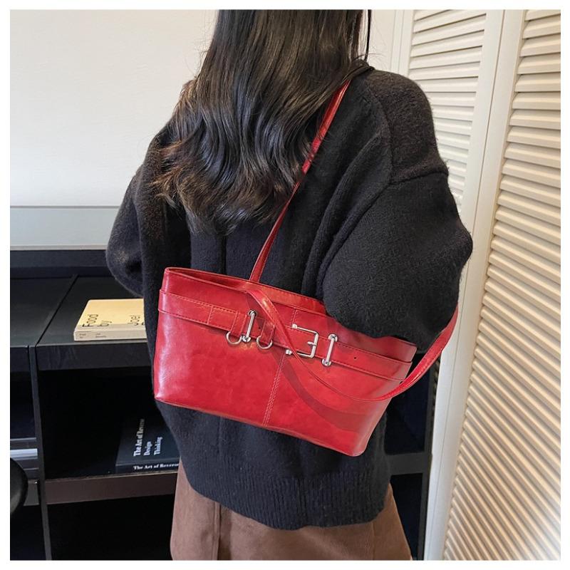Simple Style Faux Leather Shoulder Bag for Women Fashion Commuter Handbag