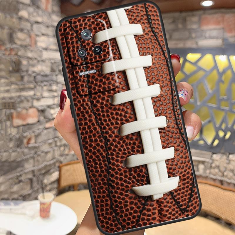American Football Case For Xiaomi 14 Ultra 15 13 11T 12T 13T 14T Pro POCO X3 X5 X6 X7 Pro M6 F5 F6 Pro Cover