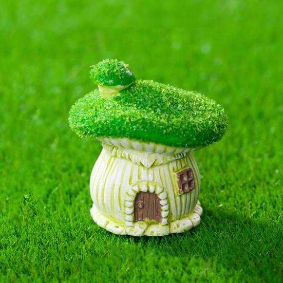 Figurina Fungo Casa in Resina per Terrario Fai-da-te e Decorazione Acquario Carino Ornamento Giardino Fatato Miniatura Decorazione da Scrivania per Casa Ufficio Festa Unico