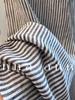 JINXI Women's Summer 2026 Blue Striped Linen High-Waist Wide-Leg Pants - Slimming and Versatile Casual Style