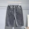 Męskie Szorty Jeansowe Cienka Sekcja Dziura Żebrak Szorty Letni Trend Luźne Proste Oddychające Dom Plaża Outdoor Pięciopunktowe Casualowe Szorty