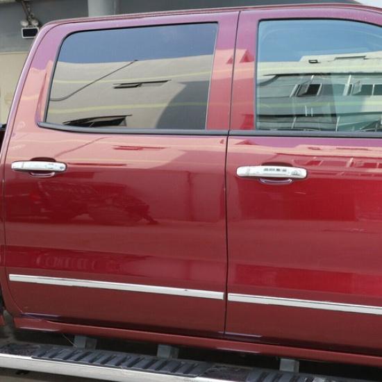 Door Handle Bezel Shell Covers For Chevy Silverado 2014-2018 Chrome Accessories
