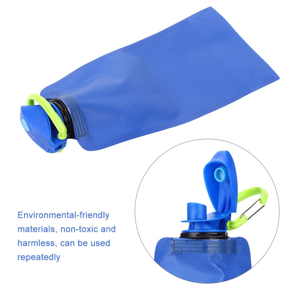 650ML Folding Flexible Collapsible Portable Water Bag Hiking Camping Cycling Sport Bottle