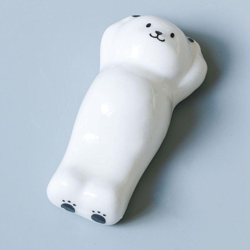 Ceramic Cute Creative Polar Bear Dinnerware Stand Tableware Rack Chopsticks Holder Chopstick Rest