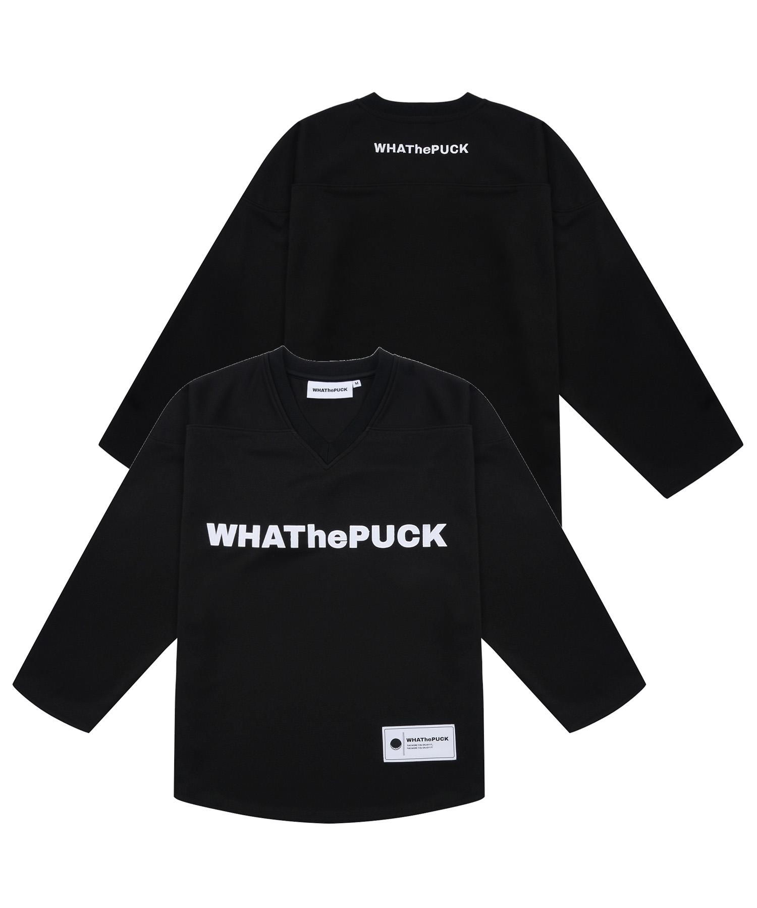 What The Fuck W Logo Basic Hockey Jersey Black Xl