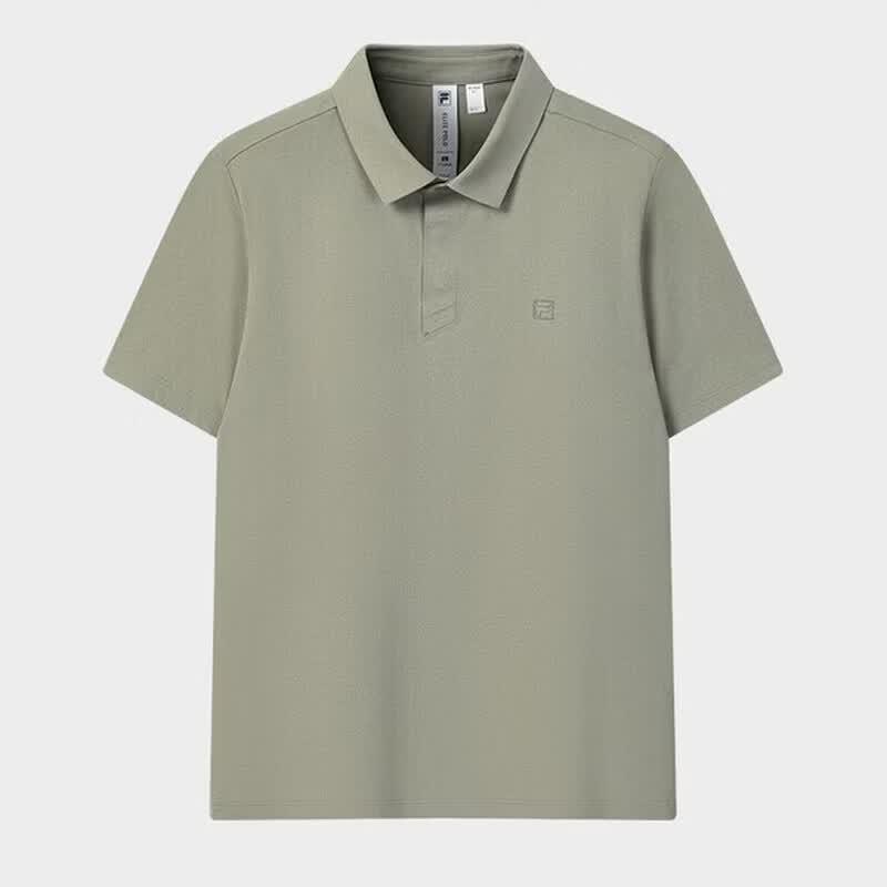 Fila Men's Knitted Moisture-Wicking Short Sleeve Polo Shirt