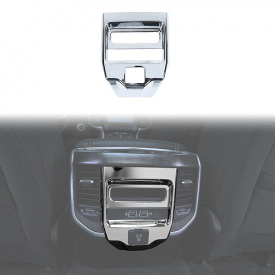 Interior Rear Air Vent Outlet Control Panel Cover Trim For Dodge Ram 18+ Chrome