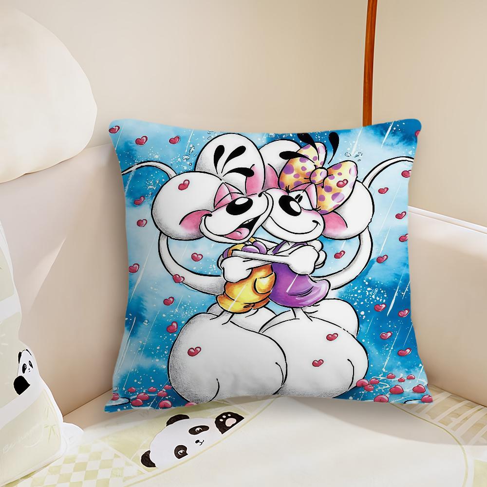 Huse de pernă cu șoricelul DDiddl din desene animate Material pluș Moale Imprimeu pe ambele fețe Huse de pernă pentru canapea Huse de pernă decorative