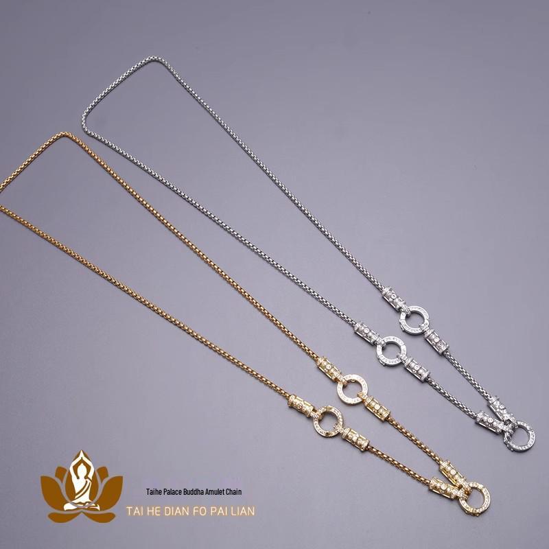 18K vergoldete Drachenkopf-Amulett-Halskette mit mikrogefassten Diamanten - Unisex-Mode