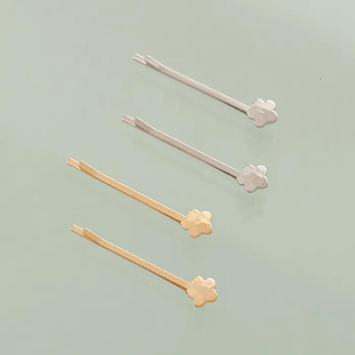 [2SET] petit flower hair pin - gold