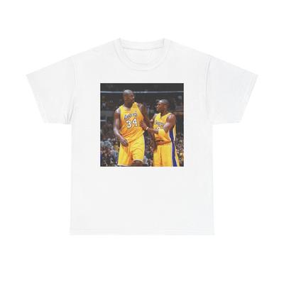 Shaq And Kobe Graphic T Shirt Vintage Lakers Retro Unisex Heavy Cotton Tee Unisex T-Shirt