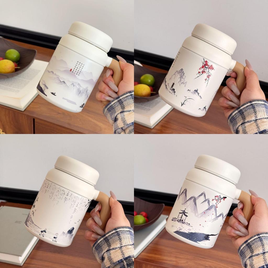 Style Insulated Mug With Handle And Tea Infuser For Office And Travel