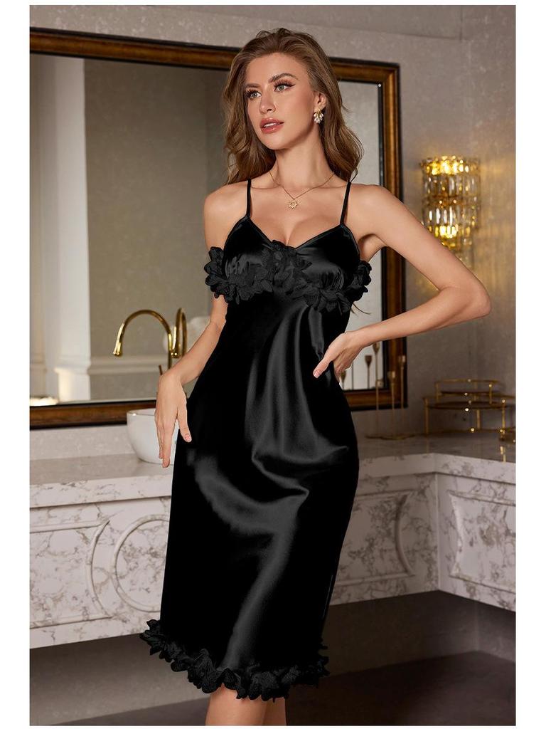 Yaoting Sexy Lace Camisole Nightgown - Women's Luxury Nightwear DQ3410