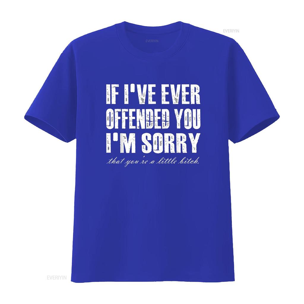 If I Ever Offended You m Sorry re A Little Funny Quote T Shirt vintage Washed Stretched Casual Slightly fashion homme