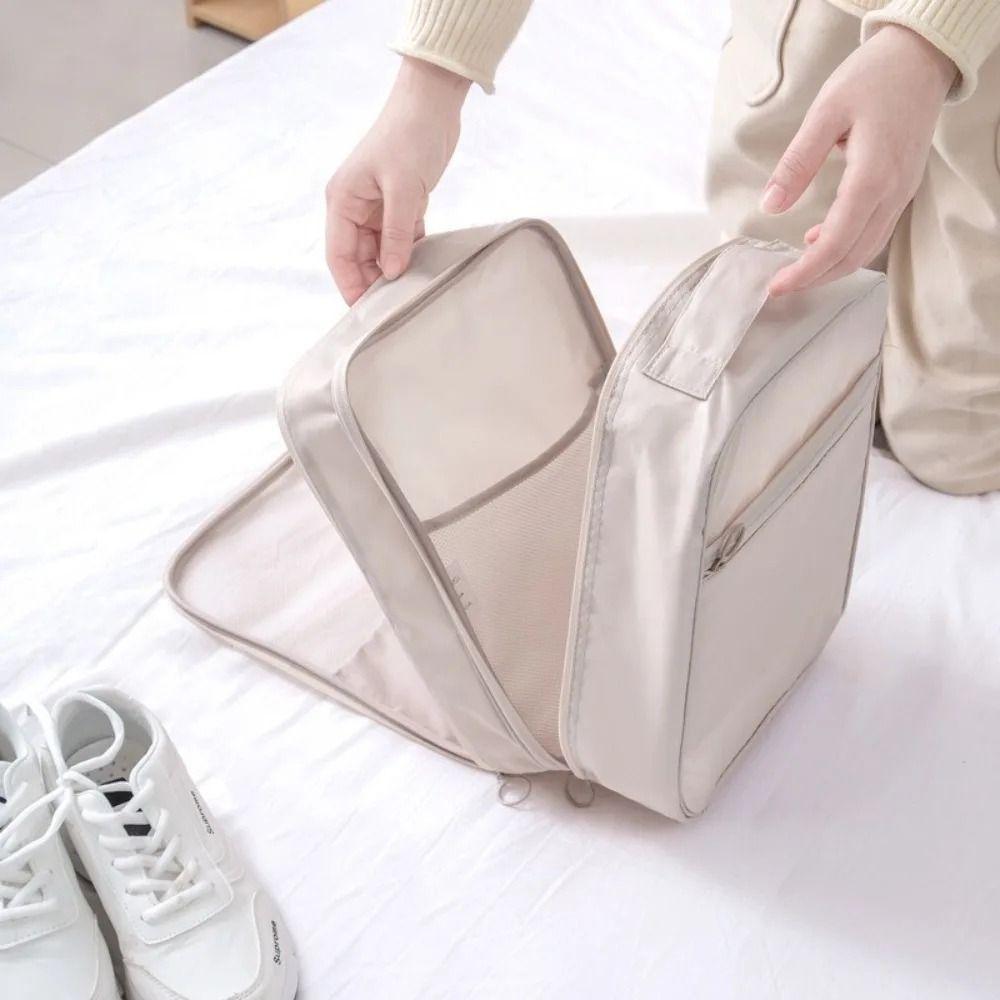 Double Layer Shoes Storage Bag Breathable Mesh Shoes Packaging Pouch  Closet Organizer