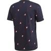 Adidas Mhe Aop All Over Print Comfortable Crew Neck Short Sleeve T-Shirt Men Tops Navy-Blue FQ6214