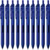 Pentel Gel Ink EnerGel S Ballpoint Blue 10 Pens Pen, 0.5mm, Barrel, BLN125-C,