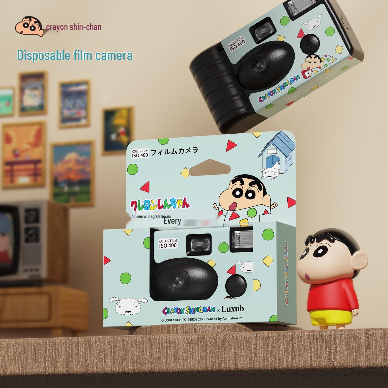 Crayon Shin-chan Retro Disposable Camera with Flash - Black & White and Color Film