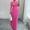 Women's Off Shoulder Cutout Bodycon Maxi Dress Slim Fit Elegant Party Dress