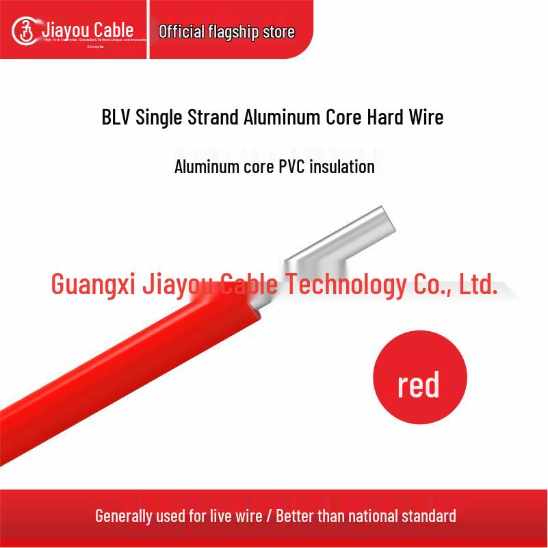 JiaYou National Standard Solid Aluminum Core Electrical Wire 100m - Single Core BLV2.5/4/6/10/16, Certified