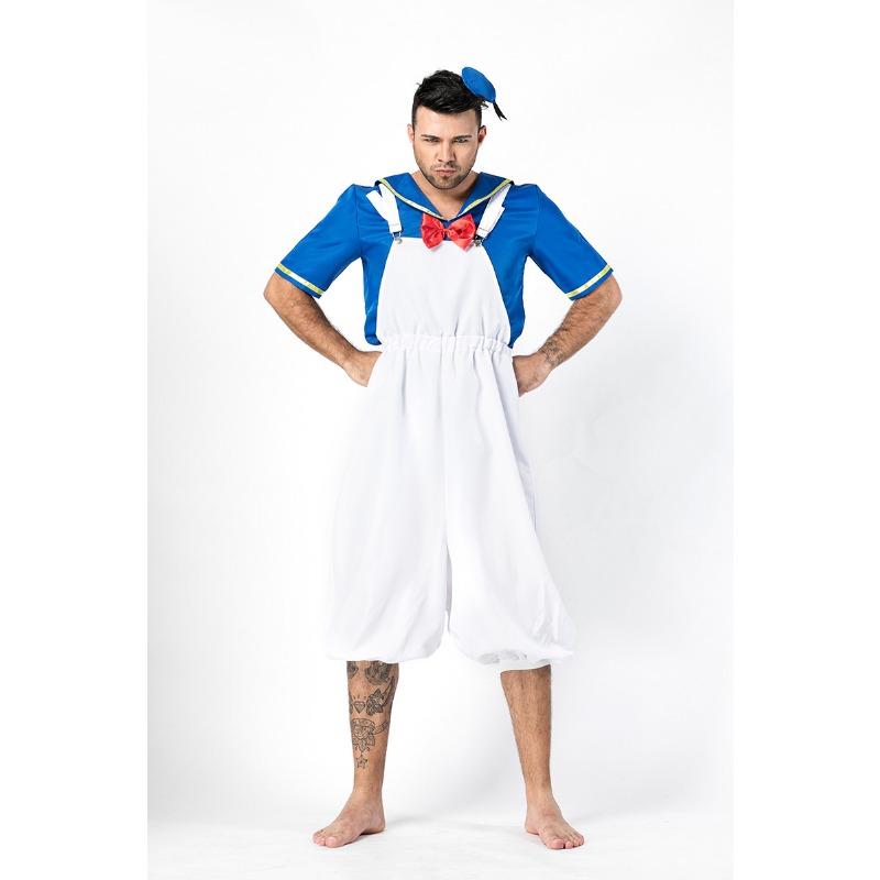 New Adult Children's Cute Little Duck Sailor Suit, Navy Duck Cartoon Animation Parent-child Suit