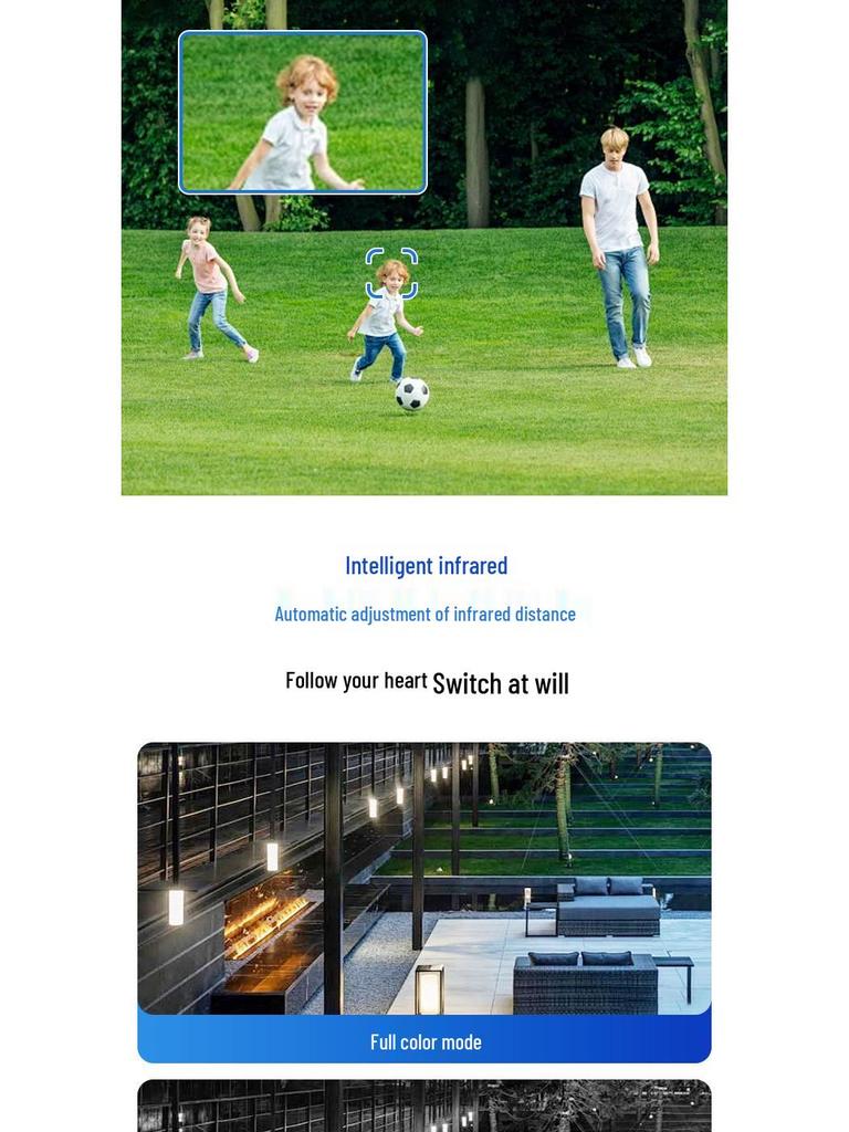 4G Smart PTZ Outdoor Camera with Waterproof Design, Two-Way Intercom, Dual Light Full-Color Night Vision, and Smart Monitoring