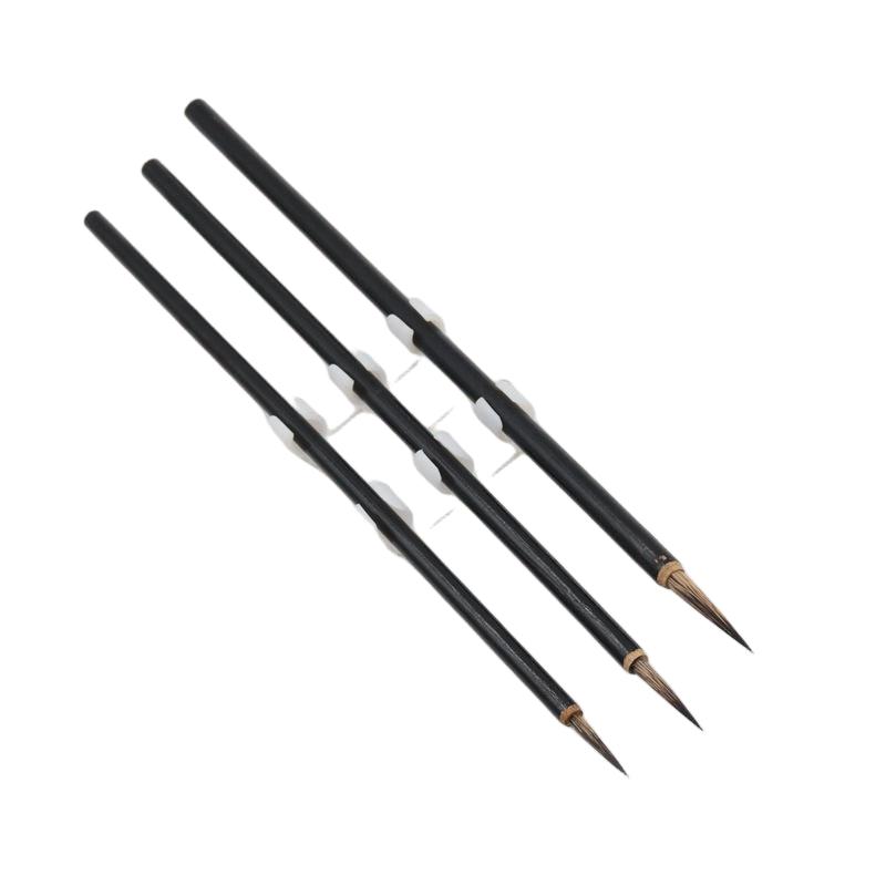 3Pcs/Set Chinese Calligraphy Brushes Hook Line Brush Set Fine Detail Paint Brushes For Watercolor Calligraphy Art Painting 3Pcs