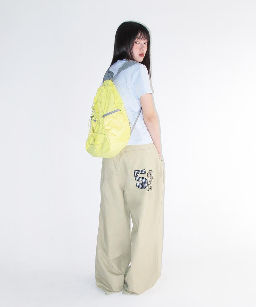 Ames-Worldwide String Casual Back Pack Yellow
