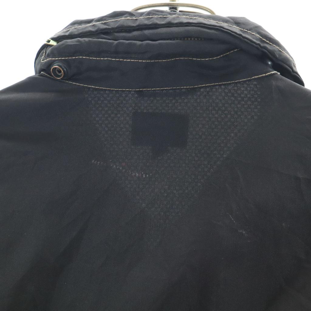 80s Vintage British Nylon Jacket XXL Black Food Deficiency Men's Used