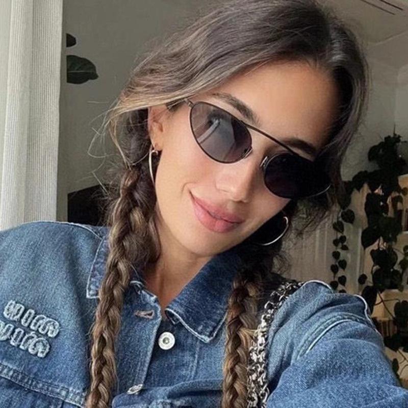 Sexy Cat Eye Sunglasses Women Vintage Triangle Metal Sun Glasses Punk Fashion Party Gafas De Sol