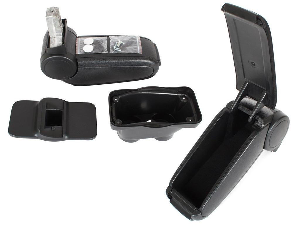Peugeot 208 2012- Armrest, Black Fabric, with Mounting Kit