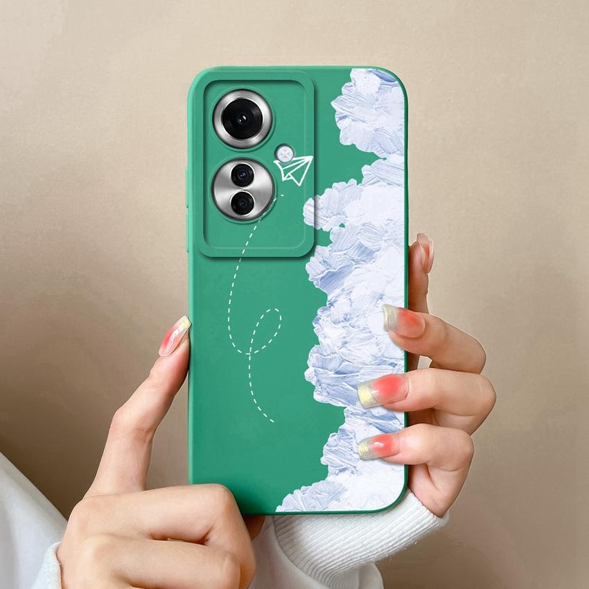 Sacs pour téléphone pour Oppo F25 Pro F23 Realme C20 C25 C30 C31 C33 C35 Narzo N53 N63 Motif Arbre de Coco de Plage Étui de Protection en Silicone Liquide pour Coque Oppo