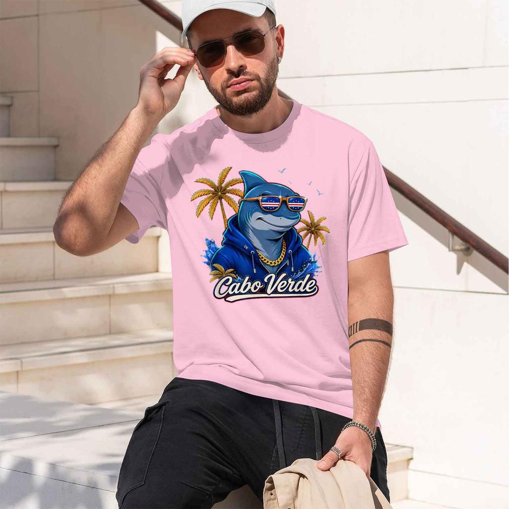 Flag Shark Cape Ver Roots Cabo Verde Tshirt Summer Shortsved Breathable Sweatwking Versatile Fashion Tshirt For 2026 New Mod