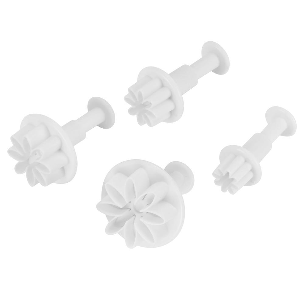 8pcs 8 Petals Shape Fondant Cutter Mold Daisy Pattern Flower Plunger Cutter Biscuits Sugar Cubes