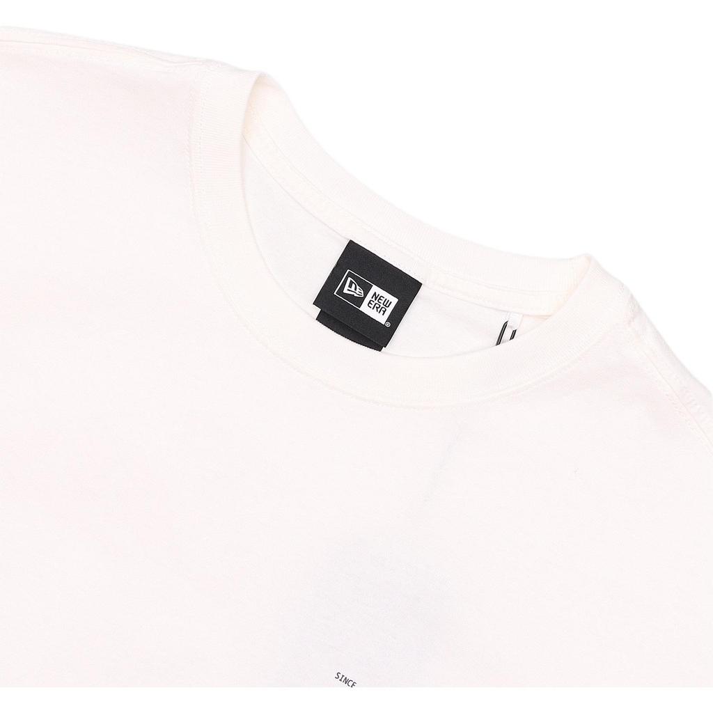 New Era Back Logo Letter Comfortable Simple Round Neck Short Sleeve T-Shirt Unisex T-Shirt Off-White 14536450