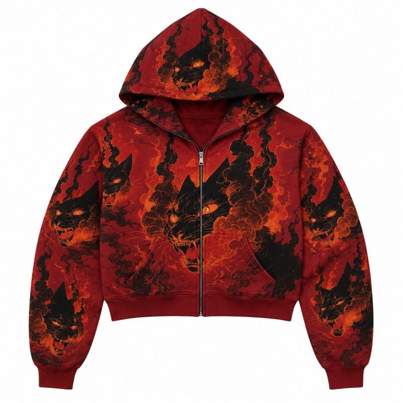 2026 Stand-Up Collar Unisex 3D Printed Hooded Sweatshirt Casual Loose Fit Long Sleeve Pullover Youth