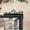 Vintage Black Metal Jesus Nativity Door Corner Ornament for Church Holiday Decor
