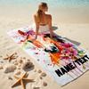 1PC Custom Name Horse Floral Artwork Beach Towel Highly Absorbent And Sand-Resistant Towel for Swimming, Pool, Yoga, And Travel Lightweight