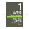 Mfoever Panneau Métallique Rétro pour la Ligne Yamanote à Tokyo Plaque Murale Club de Caverne Personnalisable Affiche en Étain