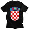 Custom Croatia Coat Of Arms T Shirts Men Short Sleeve Croatian Flag Tshirt Streetwear Tee 100 Cotton Oversized Tshirt Gift