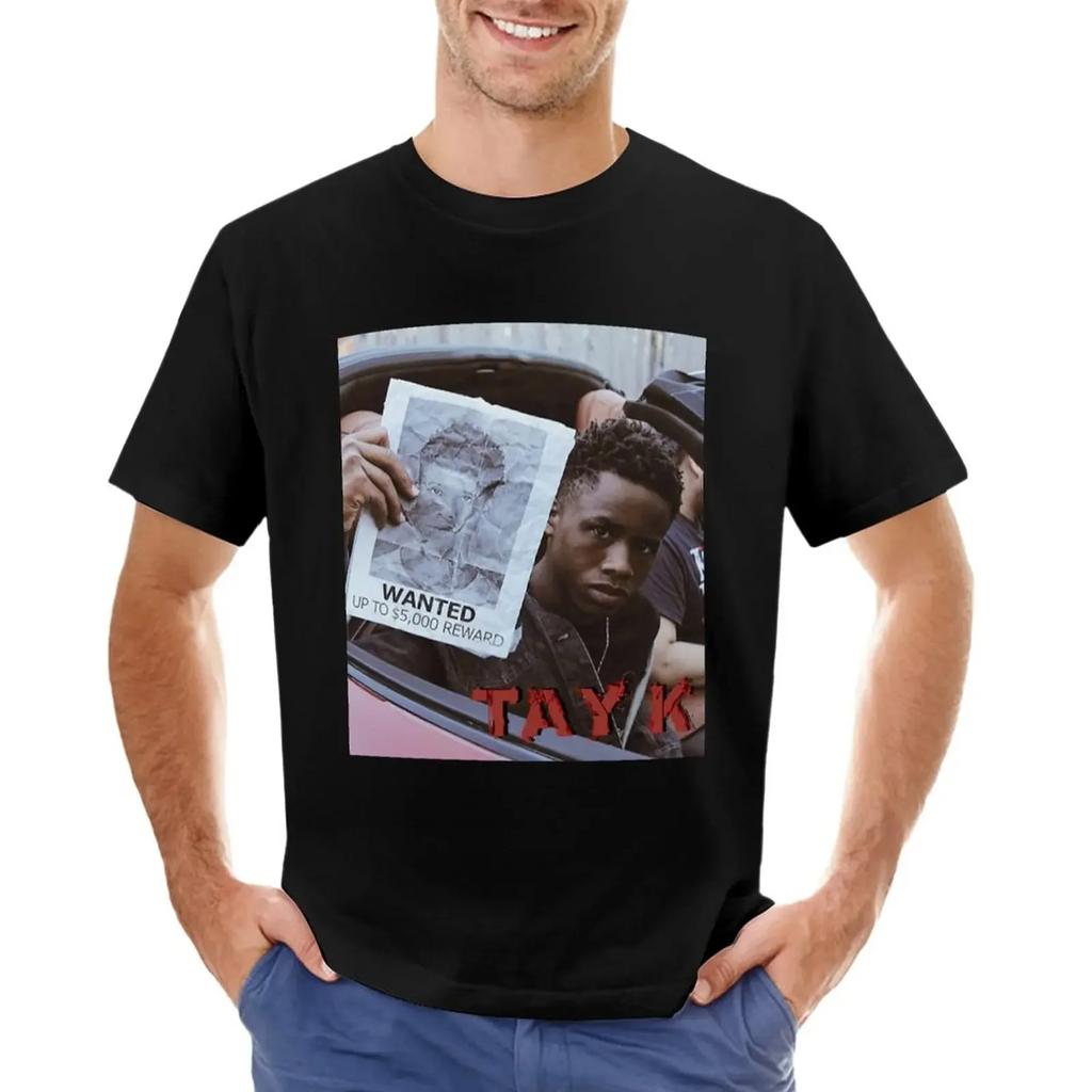 Tay K Wanted TShirt Plus Size Tops Summer Clothes Vintage Mens Tall T Shirts