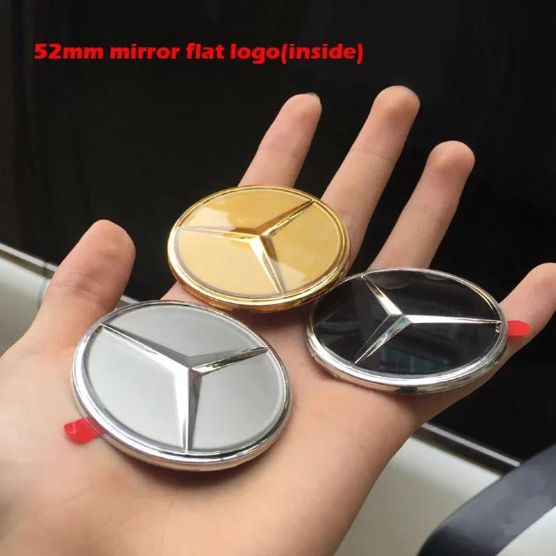 Car Sticker Hot For Benz 52mm 57mm Solid 3d & Flat Star Apple Tree Badge Nickle Car Emblem for Mercedes Benz AMG Steering Wheel