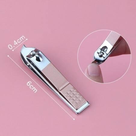 Ecarla Zestaw Akcesoriów Do Manicure W Etui Różowa Świnka Ak07