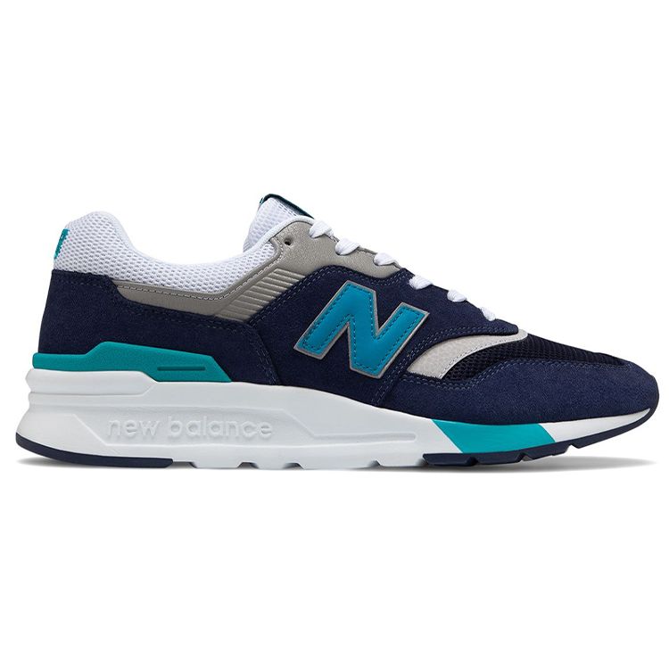 New Balance Nb 997H Comfortable Exquisite Leather Cushioning Breathable Low Top Marathon Running Shoes Unisex Sneaker Neon-Water-Blue CM997HCT