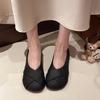 Fashion Women Slip-on Leather Loafers Ladies Casual Round Toe Cute Flats  Nurse Shoes Sneakers Spring Autumn Fashion Ballet Shoes